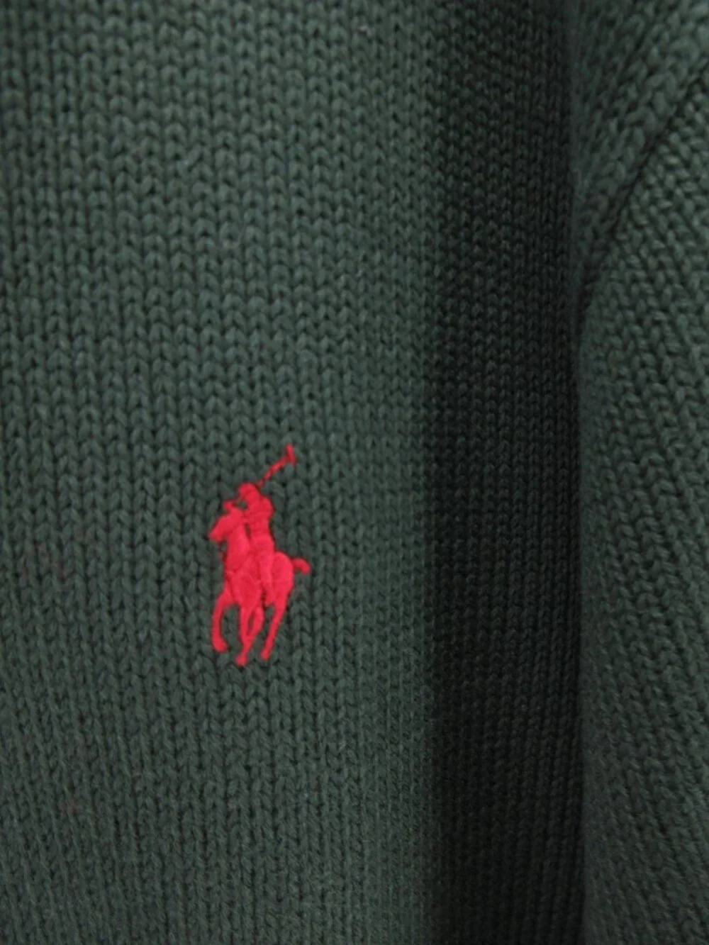 Polo Ralph Lauren Sweater XXL Pullover Ribbed Chunky Red Pony Classic